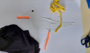 Eaboração da gaivota-de-patas-amarelas.